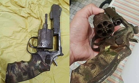 A 14-year-ol Grade 9 student was found carrying a pistol at Lut-od National High School in Pinamungajan, Cebu, at around 3:50 p.m. on Thursday, August 20, 2026. (Contributed)
