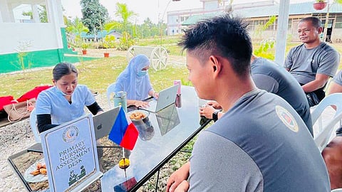 Luuk conducts medical services for 44 personnel of 1102Bde