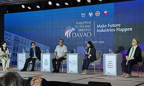 HIGHLIGHTING DAVAO’S ROLE IN PH ECONOMIC GROWTH. Department of Finance and investment czar Frederick D. Go delivers his keynote speech during the Philippine Economic Briefing (PEB) 2026 Strategic Investment Priority Plan (SIPP) Roadshow–Mindanao Leg held Monday, Aug. 24, at Dusit Thani Davao. Sec. Go underscored the Davao Region’s contribution to the Philippine economy, reporting that the region grew by 5.1 percent in 2025, faster than the national economy, and remains Mindanao’s largest economy, the country’s fifth-largest regional economy, and its fourth-fastest-growing region. Other economic managers also presented reports on Mindanao’s economic performance and prospects across various sectors.