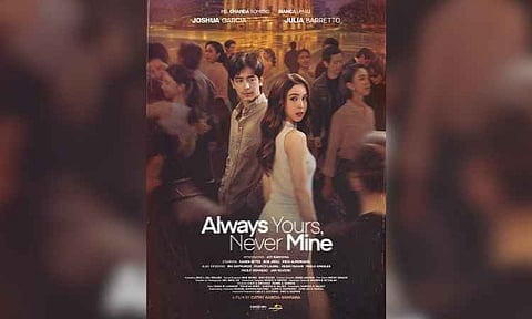 Joshua Garcia and Julia Barretto fuel anticipation for their highly anticipated reunion movie, “Always Yours, Never Mine,” with the unveiling of the official poster of the film, set to be shown in cinemas starting September 30 (Wednesday).