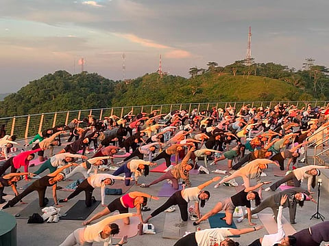 Ginhawa Nation's Efficascent boost presents a special Sunrise Yoga session at Tops in Busay