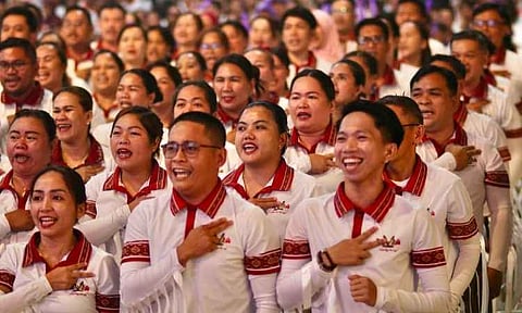 Educators representing the Davao Region participate in the National Teachers’ Month kick-off celebration at the Limketkai Atrium on September 5. Thousands of teachers from across the country gathered for the event, which launched a month-long celebration under the theme “Teacher, Ikaw Naman” to honor the contributions of Filipino educators.