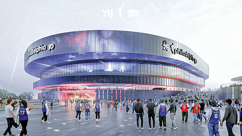Desinyo sa bag-ong homecourt sa 76ers gipakita