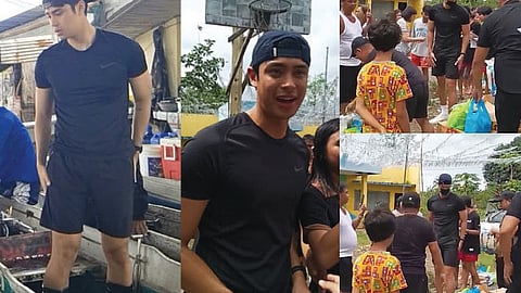 Donny Pangilinan gives aid
to flood victims
