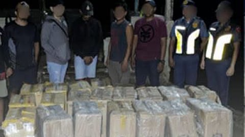 ZAMBOANGA. Lawmen arrest an individual as they seize some P1.1 million worth of smuggled cigarettes in an intelligence-driven law enforcement operation on Wednesday, September 16, in Poblacion village, Malangas, Zamboanga Sibugay province. (SunStar Zamboanga)