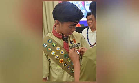 Among the Eagle Scout Medalists was Luffy Descartin of Cebu City National Science High School. /
