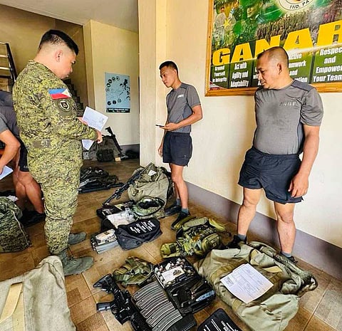 ZAMBOANGA. The 1102nd Infantry Brigade undergoes a comprehensive wall-to-wall inventory and inspection at its headquarters in Camp AKA, Bualvillage, Luuk, Sulu, on Monday, September 28, as part of efforts to strengthen property accountability, resource management and operational readiness.