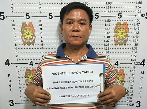 CALOOCAN CITY. Authorities arrested Vicente Tabbu Licayo, Apayao's 4th top most wanted person in an operation in Caloocan City. (PRO-COR photo)