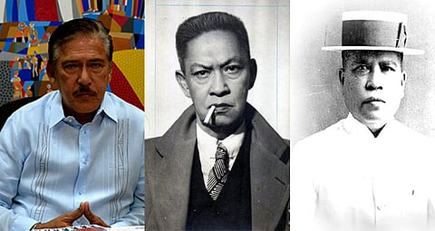 (From left) Senate President Vicente "Tito" Sotto III, his grandfather Vicente Sotto, and uncle Filemon Sotto. (SunStar File)