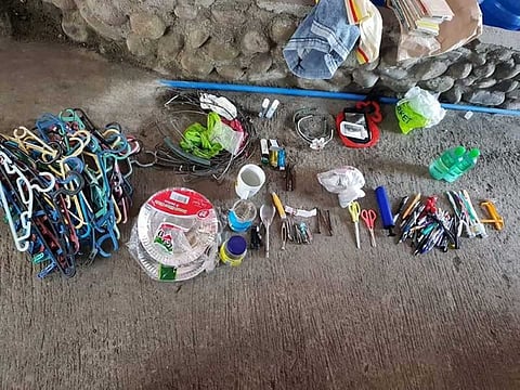 BACOLOD. The recovered items from the greyhound operation at the female dormitory of Metro Bacolod District Jail at Barangay Handumanan in Bacolod City Wednesday, July 25. (Contributed Photo)