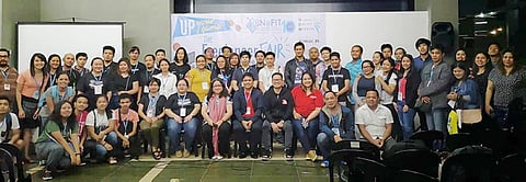 BNEFIT officials led by executive director Jocelle Batapa-Sigue (seated, third from left) with DCAP president Genesis Reonico (seated, third from right), Virtual Workforce Professionals founder Leif Brian Margallo (seated, second from eight) and participants of the Freelancers' Workshop as part of the two-day Freelancers Fair and Digital Careers Expo at The District Northpoint-Ayala Mall in Talisay City until October 6. (Contributed Photo)
