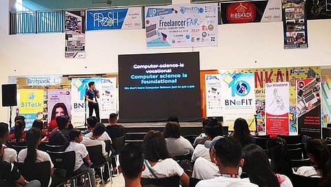 BACOLOD. Negrense students attending the Freelancers Fair and Digital Careers Expo at The District Northpoint-Ayala Mall in Talisay City recently, which is one measure of BNEFIT and other industry partners to expose the youth to digital career opportunities and develop strategies to boost their digital skills. (Contributed photo)