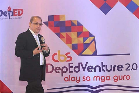 PAMPANGA. Rampver Financial founder and Managing Director Rex Mendoza delivers a lecture on financial wellness during the China Bank Savings DepEdVenture 2.0 at Grand Palazzo Royale, Angeles City. (Photo by Chris Navarro)