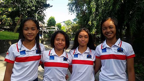 INDIA. Davao City players from left Angelie Hifume, Aira Lumanta, Diana Cosare, and Angela Hifume played for Team Philippines in the just-concluded Asia Rugby Under 18 Girls tournament in India. (Blessie Kate Delos Santos)
