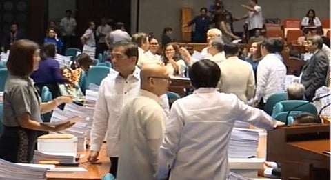 MANILA. Members of the House of Representatives approve on second reading an amended bill lowering the minimum age of criminal liability on January 23, 2019. (Photo grabbed from House of Representatives Facebook Live video)