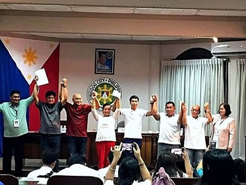 GINGOOG. Proclaimed winners of the Gingoog City elections including neophyte Councilor Conrado `Anjun' Gomez, 2nd from left, who is former governor of the Fraternal Order of Eagles for Northern Mindanao Region (NMR-1). (Contributed Photo)