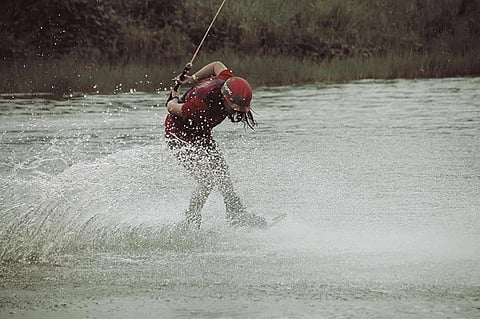 DAVAO. Davao City's 2015 Southeast Asian Games women's wakeboard double bronze medalist Maiquel Jawn Selga returns to training at the Deca Wakeboard Park, Deca Homes Resort Residences (DHRR) in Barangay Tacunan, Tugbok District. (Mikee Teh Selga Facebook)