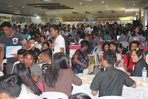 BACOLOD. Participating TVET graduates in Negros Occidental during the "World Café Opportunities" activity of the Technical Education and Skills Authority held at Gaisano City Grand Mall in Bacolod City recently. (Contributed Photo)
