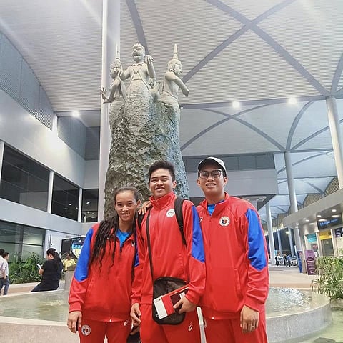 GOODWILL TOURNAMENT. Davao City arnisadors Jezebel Morcillo, left, and Glennon Jhon Malisa, right, will see action in the friendship tournament between Philippines and Cambodia on Monday, October 28. (Glennon Jhon Malisa Facebook)