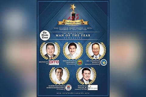 One of the promotional materials of Asia Leaders Awards 2019 that shows the finalists for Man of the Year, that includes Mayor Evelio Leonadia.