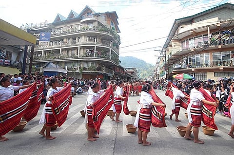 MOUNTAIN PROVINCE. Performers from the different municipalities in Mountain Province showcase their rich culture and traditions during the street dancing parade of Lang-ay Festival in 2019. The festival was cancelled this 2020 by the provincial government amid threat on Covid–19. (Photo by Jean Nicole Cortes)