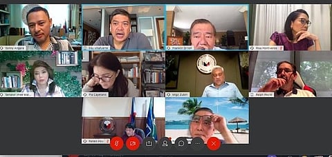 MANILA. The bicameral conference committee meets online on August 20, 2020 to finalize the Bayanihan 2 bill. (Photo from Senator Sonny Angara's Facebook)