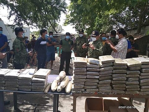 TARLAC. Philippine Drug Enforcement Agency operatives seize over P15 million worth of marijuana in a drug bust in Concepcion, Tarlac on Feb. 18, 2021. (Contributed/PDEA)