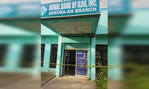 NEGROS. About P1.3 million was stolen from the Ilog Rural Bank-Hinoba-an Branch on Wednesday, November 12. (Contributed photo)