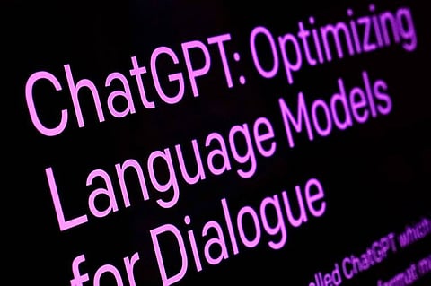 USA. Text from the ChatGPT page of the OpenAI website is shown in this photo in New York, February 2, 2023. Anthropic, ChatGPT-maker OpenAI and other major developers of AI systems known as large language models say they're hard at work to make them more truthful.