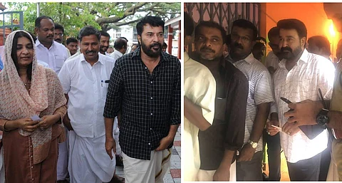 PHOTO STORY: വോട്ട് നമ്മുടെ അധികാരമാണ്, വോട്ട് ചെയ്യാന് ആഹ്വാനവുമായി മമ്മൂട്ടിയും മോഹന്ലാലും