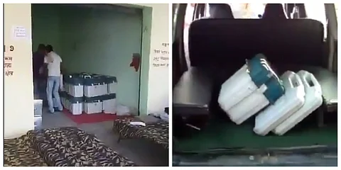 കടമുറിയിലും കാറിലും വോട്ടിംഗ് മെഷീനുകള് കൂട്ടിയിട്ട നിലയില്,ഗുരുതര വീഴ്ച; തിരിമറിയെന്ന് ആരോപണം