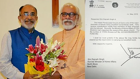 ‘മതപരിവര്ത്തന മാഫിയാ ഏജന്റെ’ന്നും യോഹന്നാനെ വഴിവിട്ട് സഹായിച്ചെന്നും പ്രചരണം, സംഘപരിവാറിനകത്ത് അല്ഫോണ്സിനെതിരെ പടയൊരുക്കം