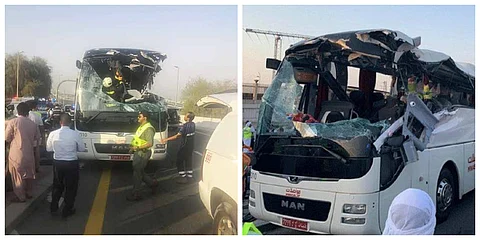 6 മലയാളികളടക്കം 12 ഇന്ത്യക്കാര് മരണപ്പെട്ട അപകടമുണ്ടായത്  ബസ് ദിശാബോര്ഡിലേക്ക് ഇടിച്ചുകയറി