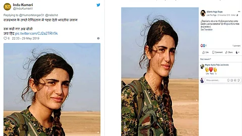 FactCheck: രാജസ്ഥാനിലെ മരുഭൂമിയില് വിന്യസിച്ച ഇന്ത്യന് പട്ടാളക്കാരിയല്ല, ഇത്  ‘കുര്ദിസ്ഥാനിലെ ആഞ്ജലീന ജോളി’