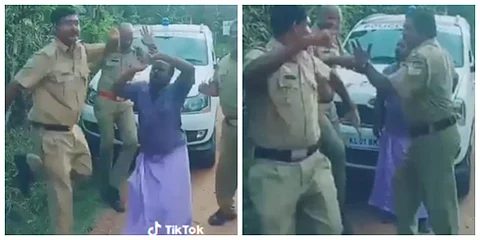 Fact Check:പ്രതിക്കൊപ്പം പൊലീസുകാര് ടിക് ടോക് ചെയ്തെന്നത് വ്യാജം ; വീഡിയോ സിനിമ ലൊക്കേഷനിലേത്