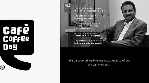 ‘ഇന്ത്യ ഓരോ കപ്പിലും ആനന്ദം കണ്ടെത്തിയത് നിങ്ങളിലൂടെ’, സ്ഥാപകനായി കറുപ്പണിഞ്ഞ് കഫേ കോഫി ഡേ