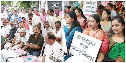 ‘ഫ്ളാറ്റുകള് പൊളിക്കരുത്’; മരട് നഗരസഭയ്ക്ക് മുന്പില് ധര്ണയുമായി സൗബിന് ഷാഹിര്,മേജര്രവി അടക്കമുള്ളവര്