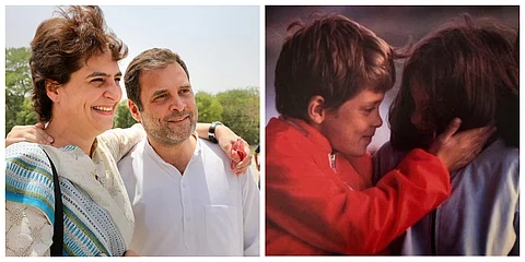 ‘കാര്യങ്ങള് അത്രമേലൊന്നും മാറിയിട്ടില്ലല്ലോ,അല്ലേ?’ അപൂര്വ ചിത്രവുമായി രാഹുലിന് പ്രിയങ്കയുടെ രക്ഷാബന്ധന് ആശംസ