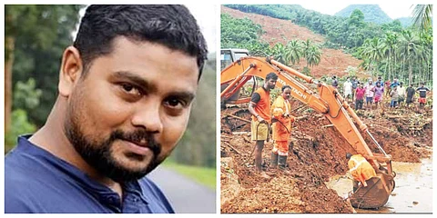 ബൈക്കില് ഇരിക്കവെ മണ്ണുമൂടിയ നിലയില് പ്രിയദര്ശന്റെ മൃതദേഹം ; കവളപ്പാറയിലെ നടുക്കുന്ന കാഴ്ച