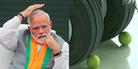 ‘നാരങ്ങ, പച്ചമുളക്, എന്തൊക്കെയോ കെട്ടിത്തൂക്കി, ആധുനിക കാലത്താണിത്’; തിരുഞ്ഞുകുത്തി മോദിയുടെ മുന് നാരങ്ങാ പ്രസംഗം