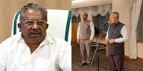 ‘ഹെഡ്മാസ്റ്റര് സ്ഥലത്തില്ല, മാസ്റ്റര്മാരായ ഞങ്ങള് സംസ്ഥാനം ചുറ്റുകയാണ് ‘; മുഖ്യമന്ത്രിയുടെ വിദേശയാത്രയെ ട്രോളി മന്ത്രി കെ രാജു