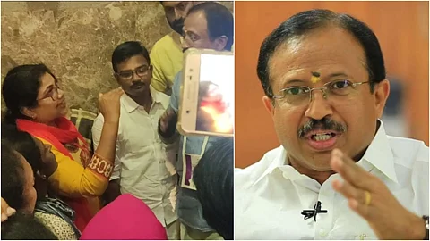 സദാചാര ആക്രമണം: എം രാധാകൃഷ്ണന് പിന്തുണയാവര്ത്തിച്ച് വി മുരളീധരന്; ‘വനിതാ മാധ്യമപ്രവര്ത്തകര് തടഞ്ഞിട്ടില്ല’