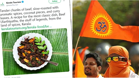 ‘പശുഭക്തരുടെ വികാരം മുറിപ്പെട്ടു’, കേരള ടൂറിസം ബീഫ് ഫ്രൈ ട്വീറ്റിനെതിരെ വിശ്വഹിന്ദുപരിഷത്