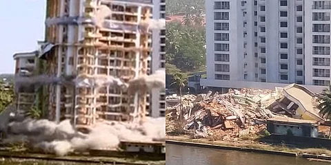 തകര്ന്നടിഞ്ഞ് ഗോള്ഡന് കായലോരവും; അഞ്ച് സെക്കന്ഡില് നിലംപൊത്തി 17 നിലകള്