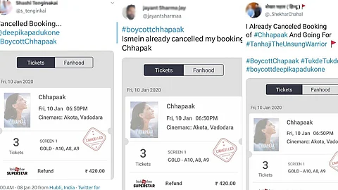 ‘പോസ്റ്റ് ചെയ്തത് കോപ്പി പേസ്റ്റ് ടിക്കറ്റ്’: ദീപികയുടെ ‘ഛപകി’നെതിരായ പ്രചാരണം പൊളിഞ്ഞു