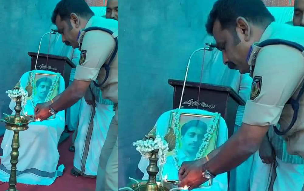 ആര്എസ്എസ് നേതാവിന്റെ അനുസ്മരണം ഉദ്ഘാടനം ചെയ്ത് എസ്ഐ ; മുഖ്യമന്ത്രിക്ക് പരാതി നല്കി സിപിഎം