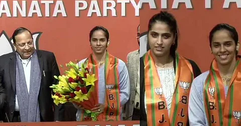 ‘സൈന നെഹ്വാള് ബിജെപിയില്’; സഹോദരിക്കൊപ്പം അംഗത്വം സ്വീകരിച്ചു