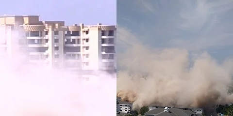 തുടര് സ്ഫോടനങ്ങള് : മണ്ണടിഞ്ഞ് ആല്ഫയുടെ ഇരട്ട ടവറുകള്