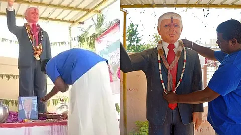 ‘ട്രംപിനോട് കടുത്ത ആരാധന’; ആറടി ഉയരമുള്ള പ്രതിമ പണിത് നിത്യപൂജയും, ഉപവാസവും