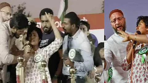 ‘ഒവൈസിയുടെ റാലിയില് പാക്ക് മുദ്രാവാക്യം’; യുവതിക്കെതിരെ രാജ്യദ്രോഹക്കുറ്റം ചുമത്തി കേസ്